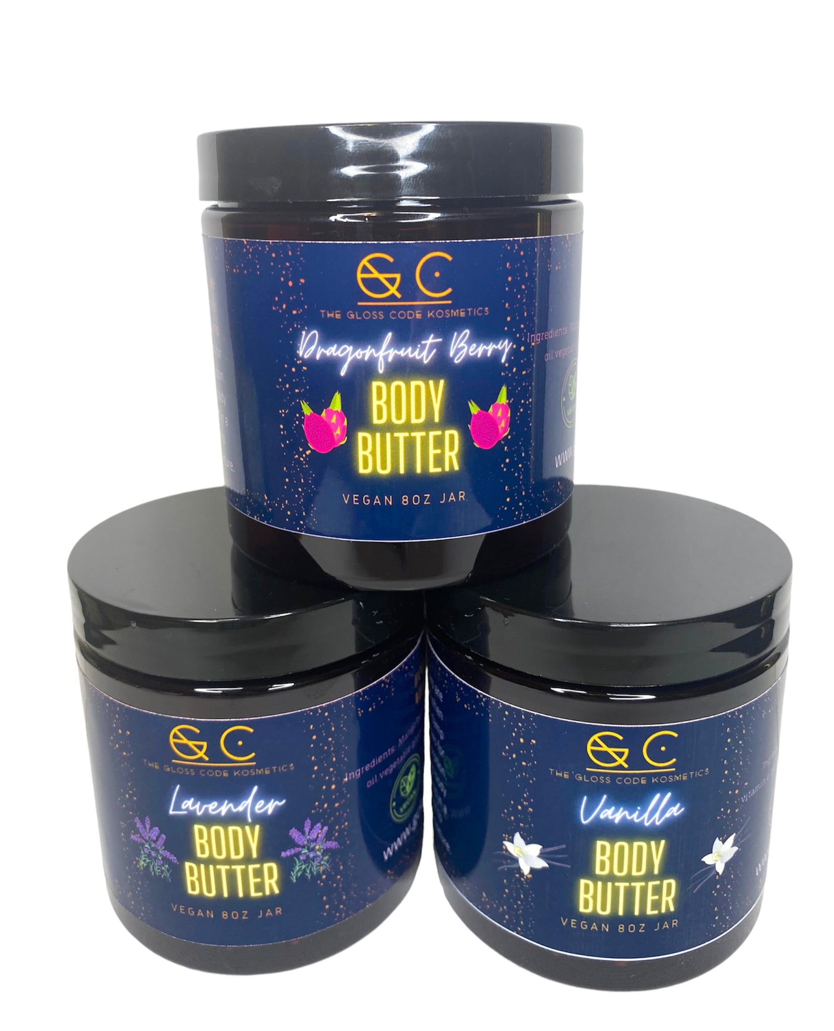 Three body butter jars bundle